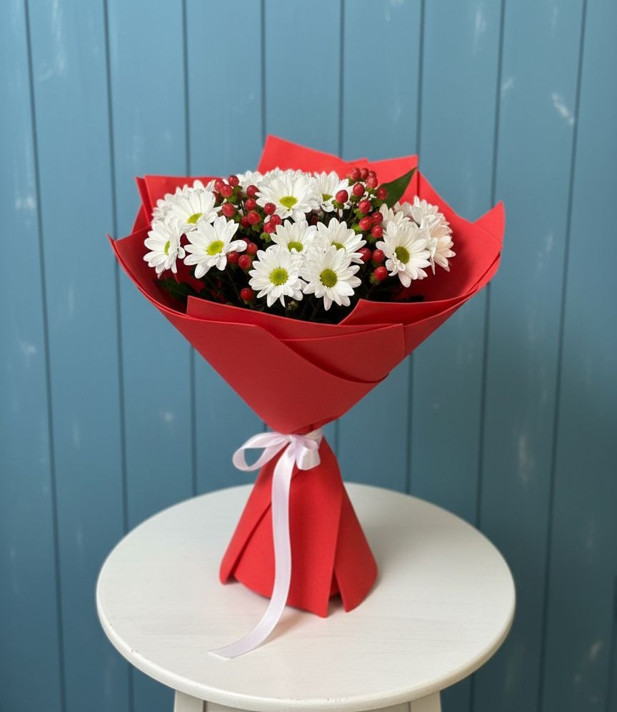 Букет цветов из: Хризантемы в Ростовке