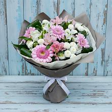 Букет цветов из:  Герберы, Альстромерии и Хризантемы в Ростовке