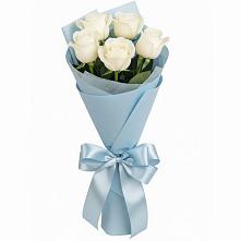 Букет 5 Белых роз Проуд в Ростовке