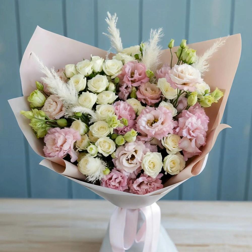 Букет цветов из: Альстромерии и Розы в Ростовке