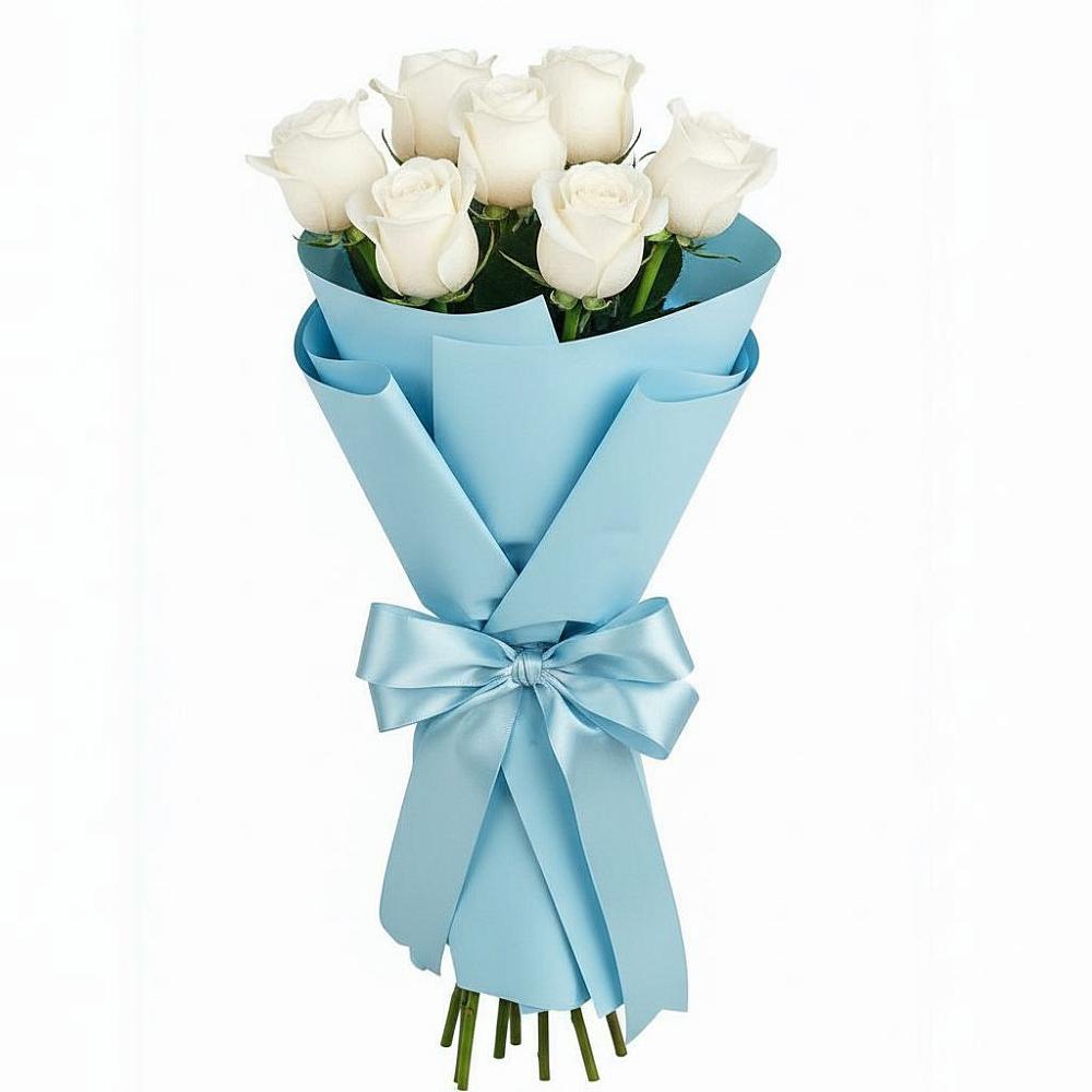 Букет 7 белых роз Проуд в Ростовке