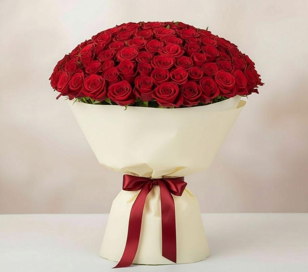 Букет 101 Красная роза Милано в Ростовке