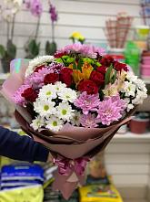 Букет цветов из:  Розы, Хризантемы и Альстромерии #REPLACE_PRED# Ростовке
