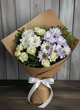 Букет цветов из:  Хризантемы и Розы в Ростовке