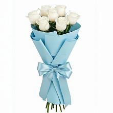 Букет 7 белых роз Проуд в Ростовке