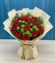 Букет цветов из:  Розы и Хризантемы в Ростовке