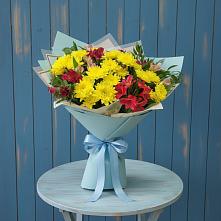 Букет цветов из:  Альстромерии и Хризантемы в Ростовке