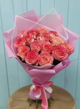 Букет 15 Розовых роз Равель #REPLACE_PRED# Ростовке